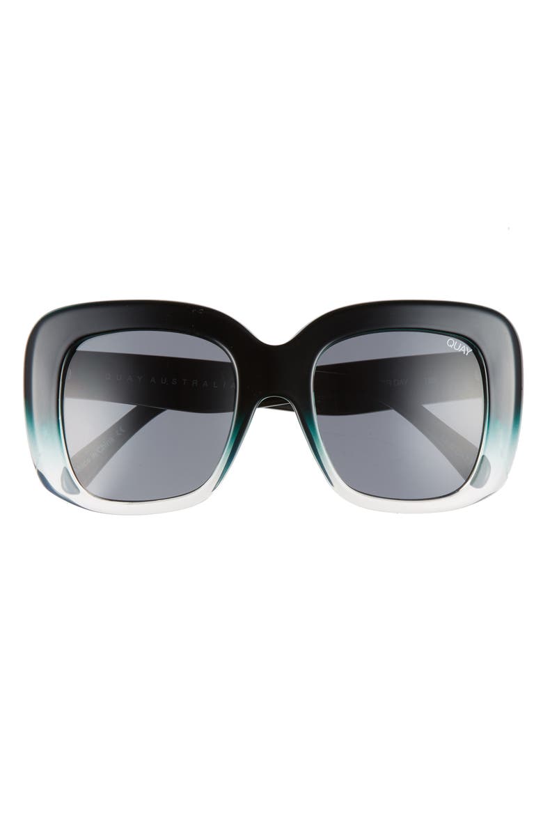 Australia Day After Day 53mm Square Sunglasses, Alternate, color, BLACK/ GREEN SMOKE