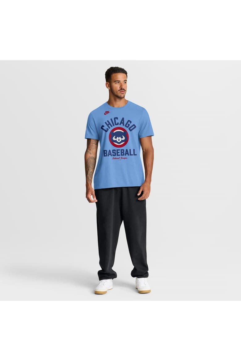 Men's Nike Light Blue Chicago Cubs Cooperstown Collection T-Shirt, Alternate, color, Light Blue