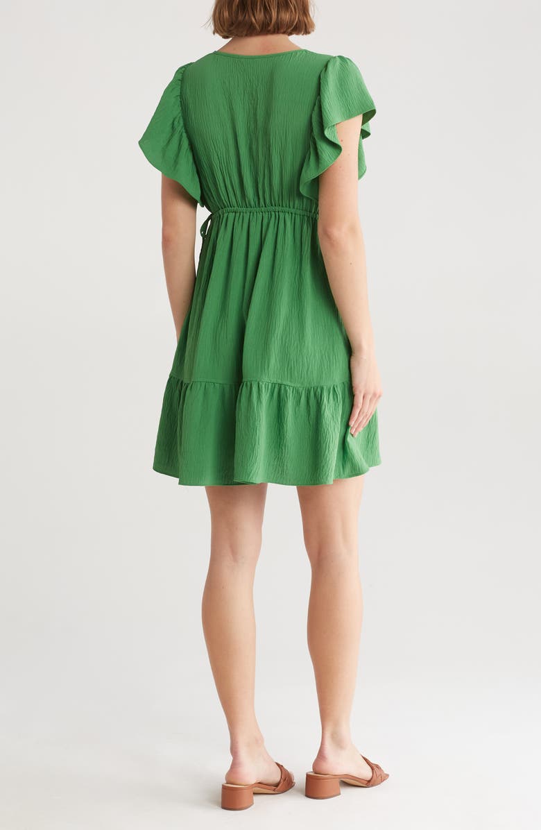 MAX STUDIO LONDON Flutter Sleeve Flounce Hem Minidress, Alternate, color, 