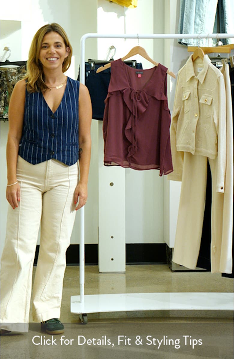 Ruffle Neck Sleeveless Top, sales video thumbnail