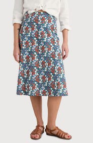 Seasalt Cornwall Rose Floral A-Line Skirt
