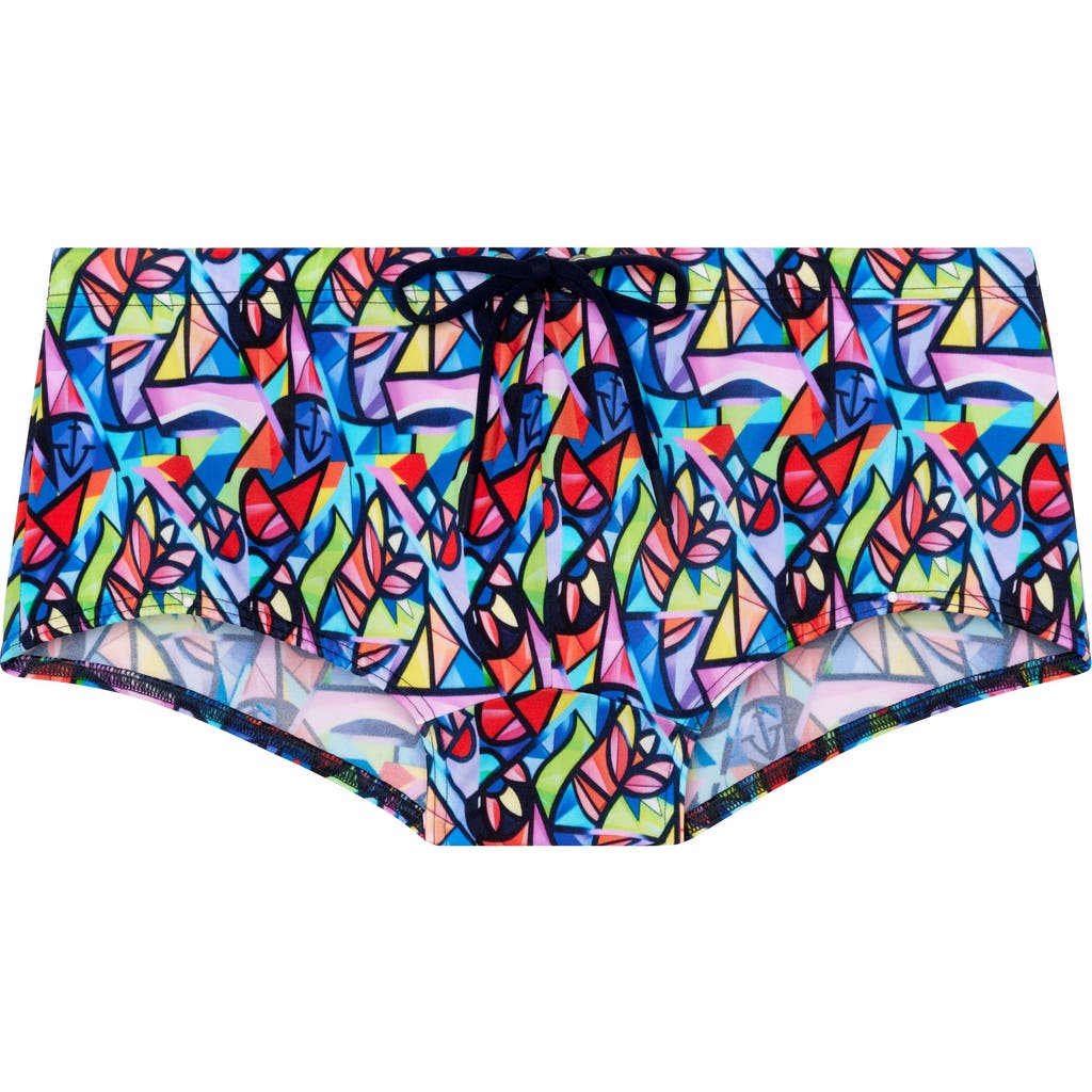 Hom Idylle Swim Trunk In Multico Print