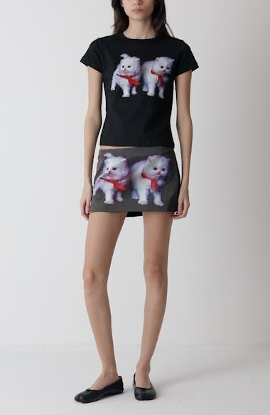 Ashley Williams Two Kittens Graphic Baby Tee | Nordstrom