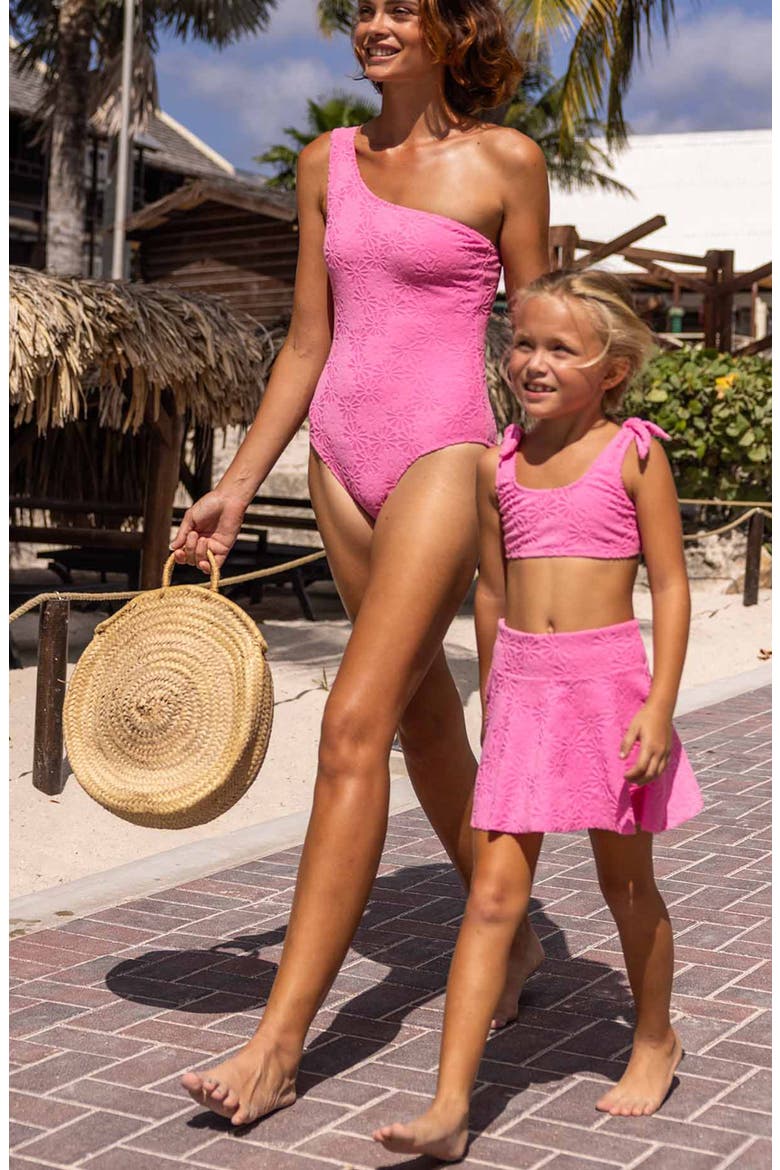 Kids' Bubblegum Bloom Terry Cover-Up Skirt, Alternate, color, PINK