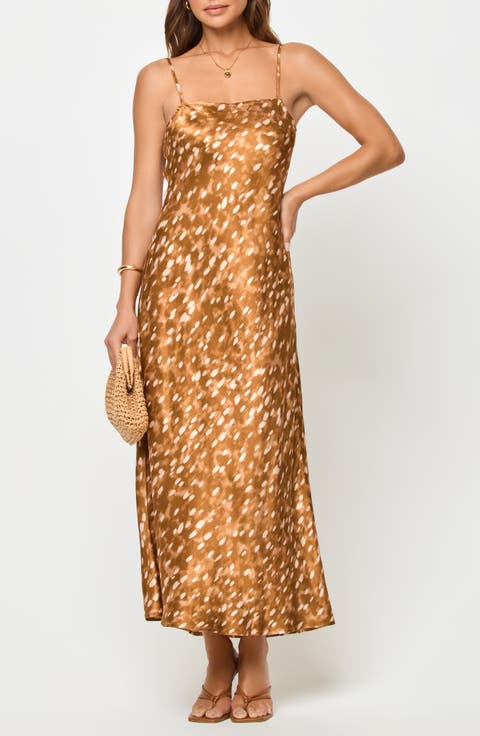 Gabby Floral Bias Cut Cotton Sateen Cover-Up Maxi Dress