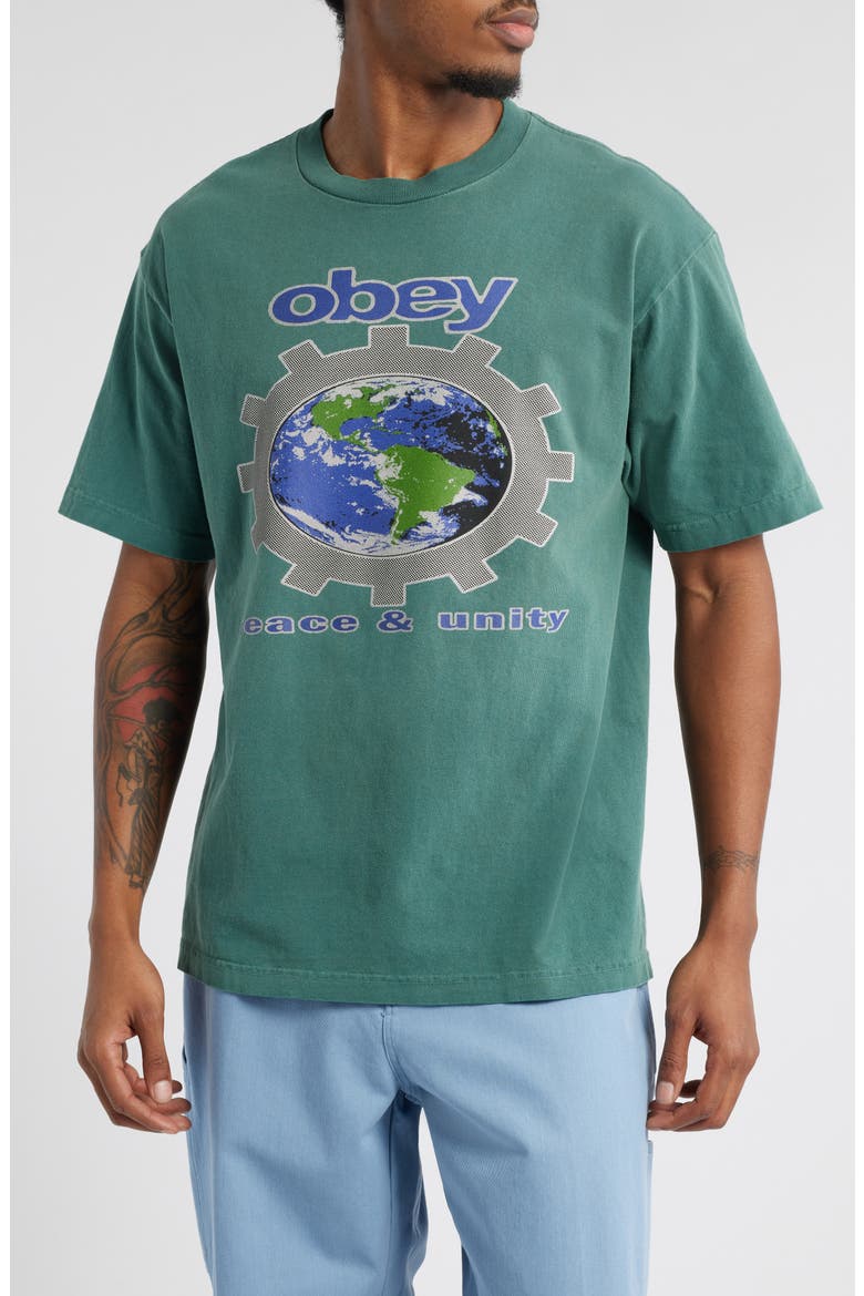 Pace and Unity Cotton Graphic T-Shirt, Main, color, PIGMENT RAIN FOREST