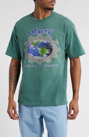 Obey Pace and Unity Cotton Graphic T-Shirt