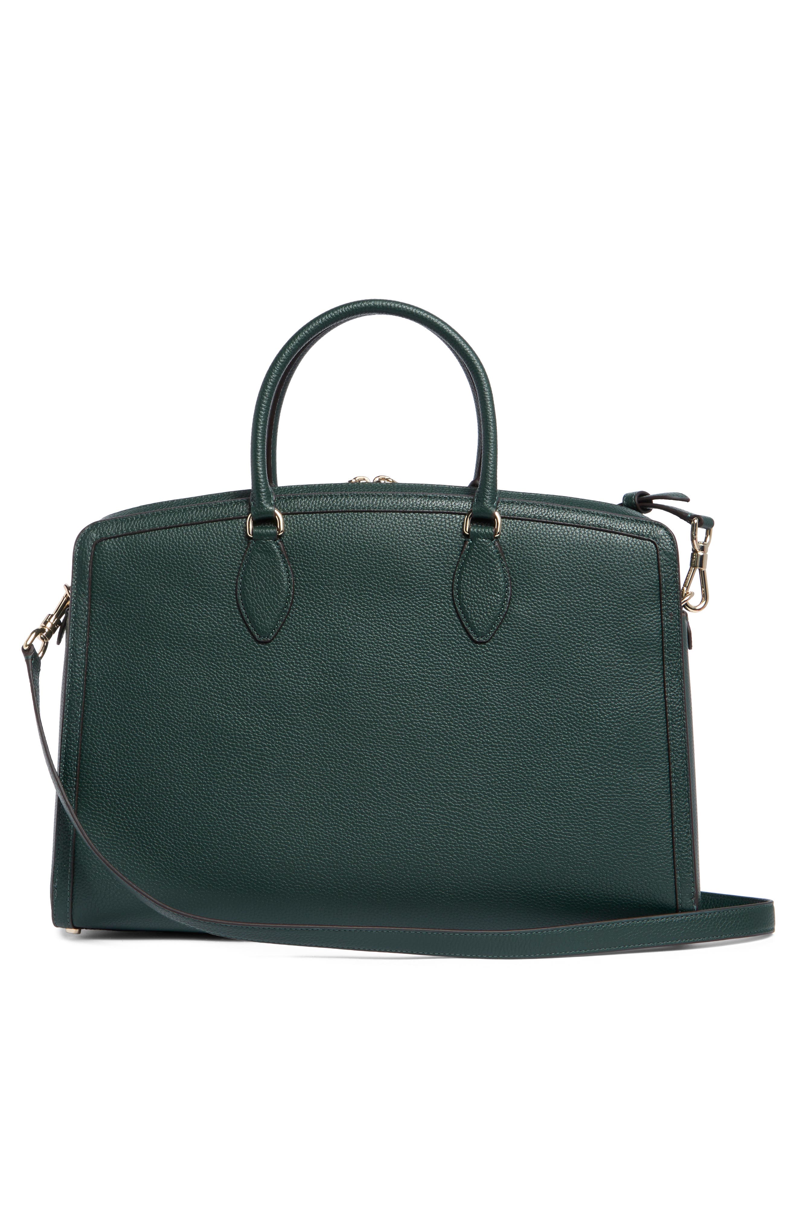 hudson pebbled leather commuter tote, Alternate, color, NORTHERN PINE