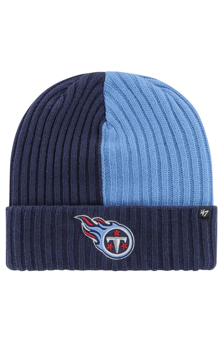 '47 Men's '47 Navy Tennessee Titans Fracture Cuffed Knit Hat, Main, color, Navy