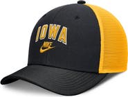 Nike Men's Nike Black/Gold Iowa Hawkeyes Legacy Arch Rise Performance Trucker Adjustable Hat