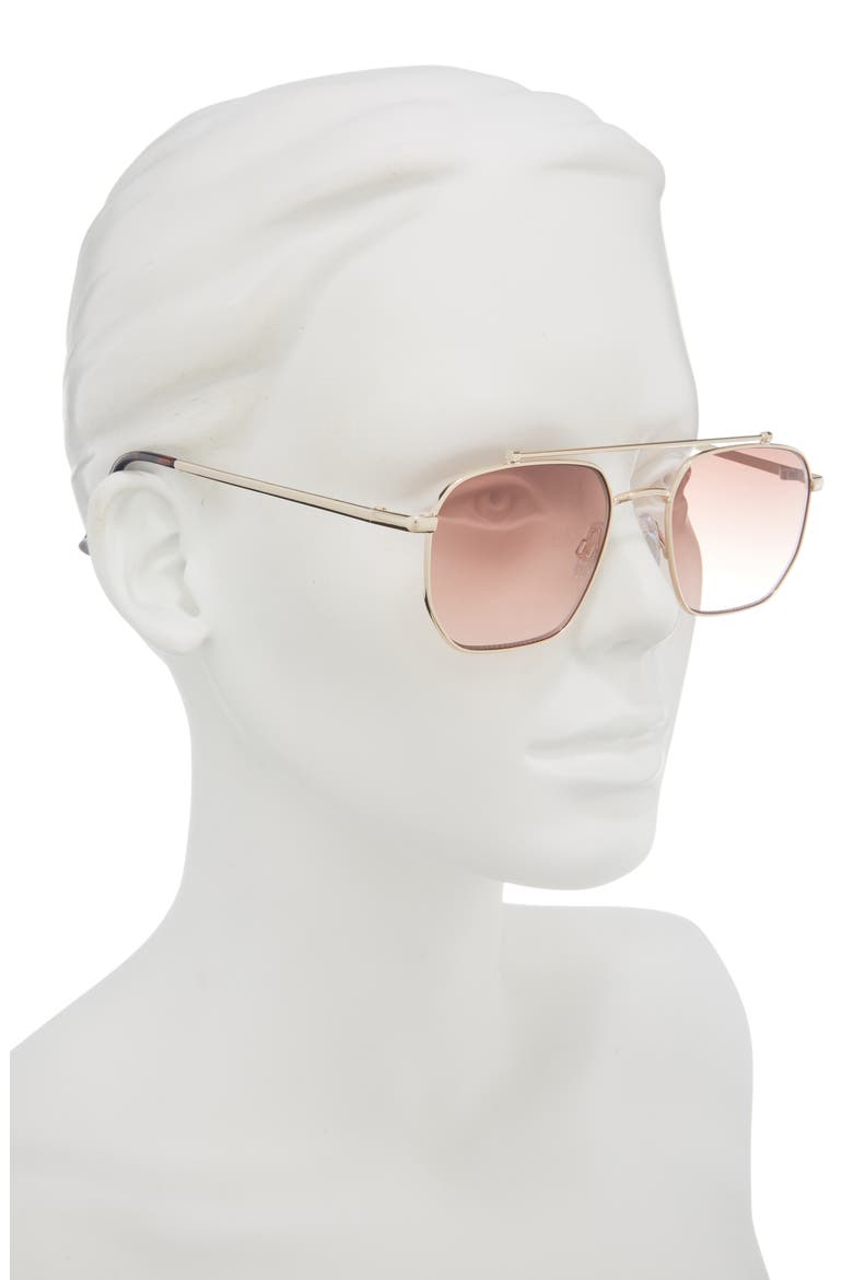 Gradient Aviator Sunglasses, Alternate, color, GOLD- BROWN