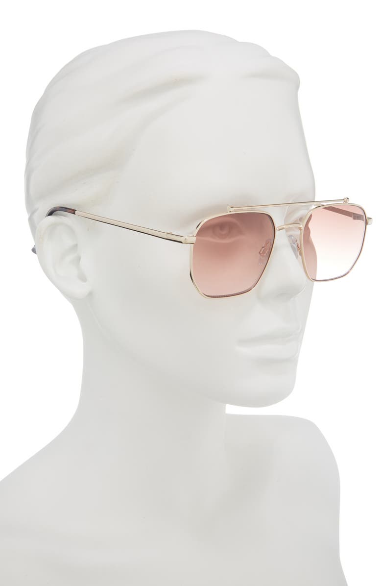 BP. Gradient Aviator Sunglasses, Alternate, color, Gold- Brown