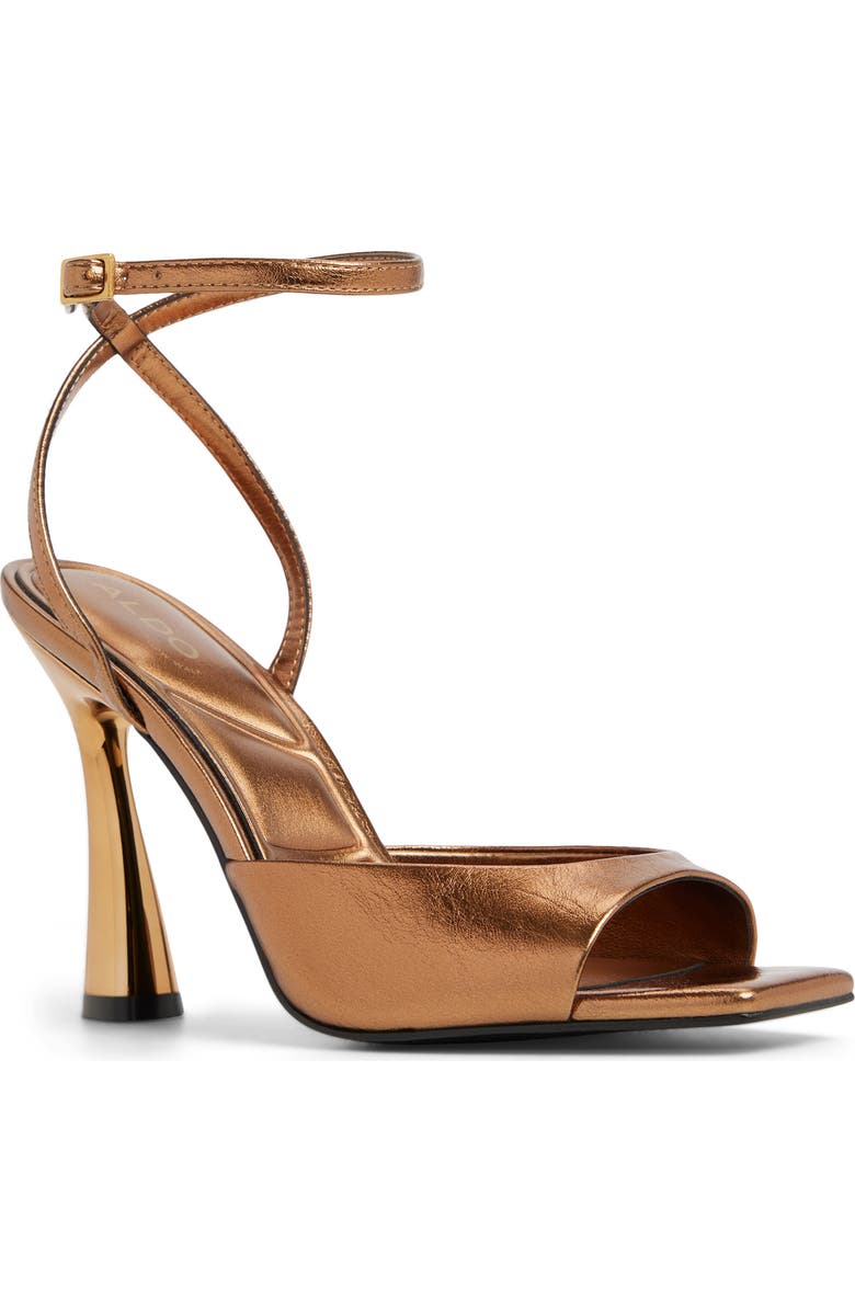 ALDO Valentyna Ankle Strap Sandal, Main, color, Bronze