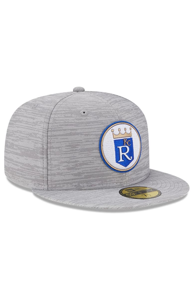 New Era Men's New Era  Gray Kansas City Royals 2023 Clubhouse 59FIFTY Fitted Hat, Alternate, color, 