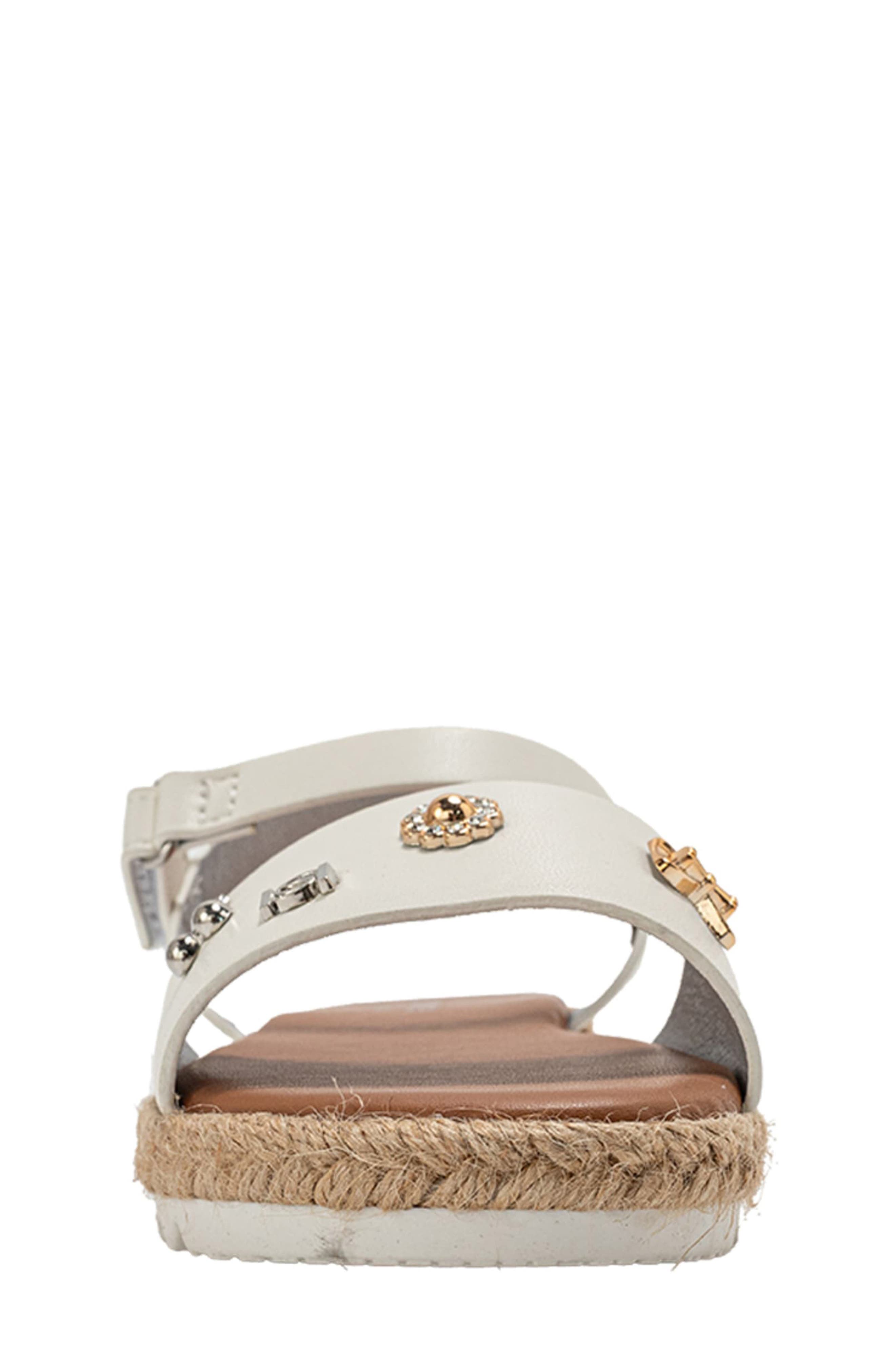 bebe Fleur Sandal, Alternate, color, White