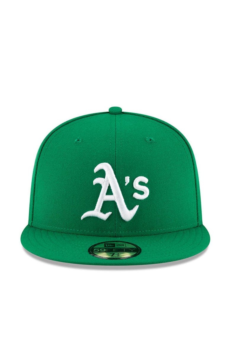 Men's New Era Green Oakland Athletics Alt Authentic Collection On-Field 59FIFTY Fitted Hat, Alternate, color, GREEN