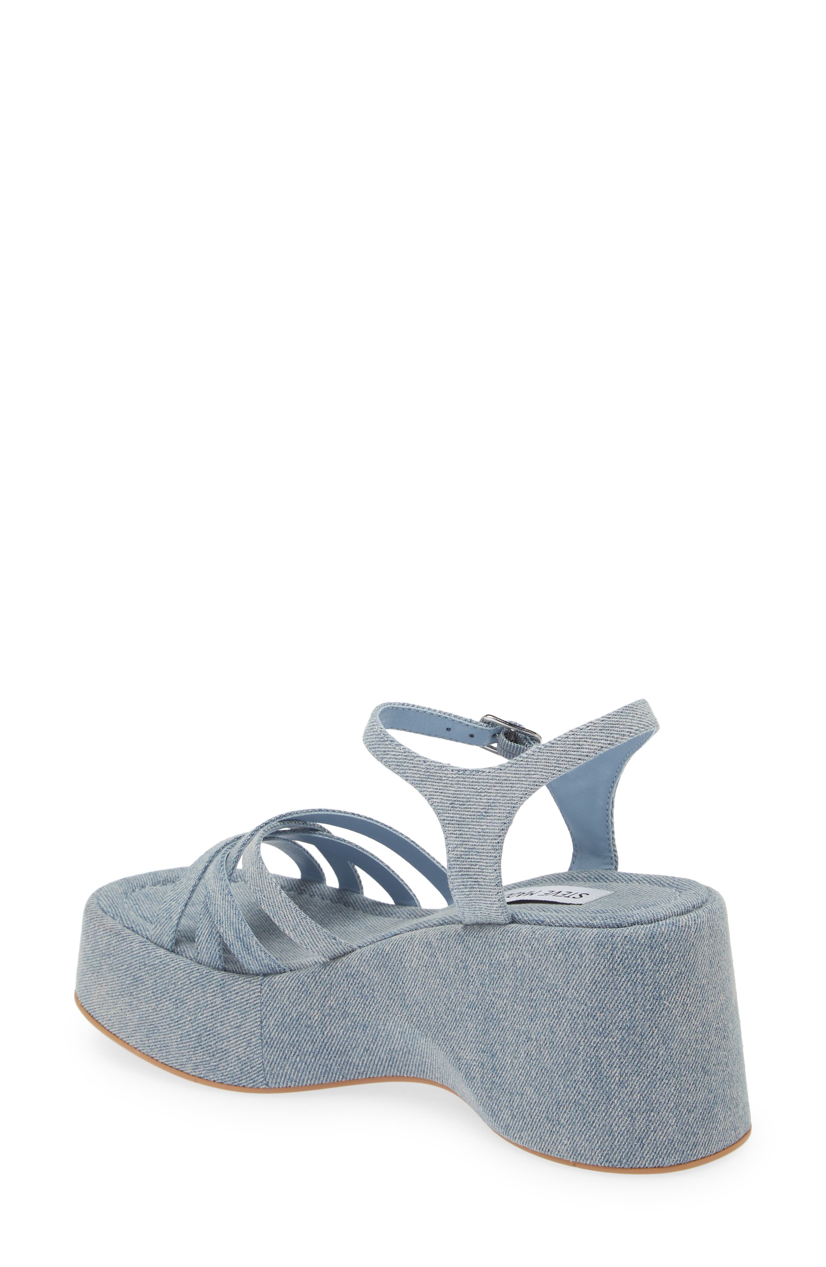 Crazy Platform Sandal, Alternate, color, DENIM