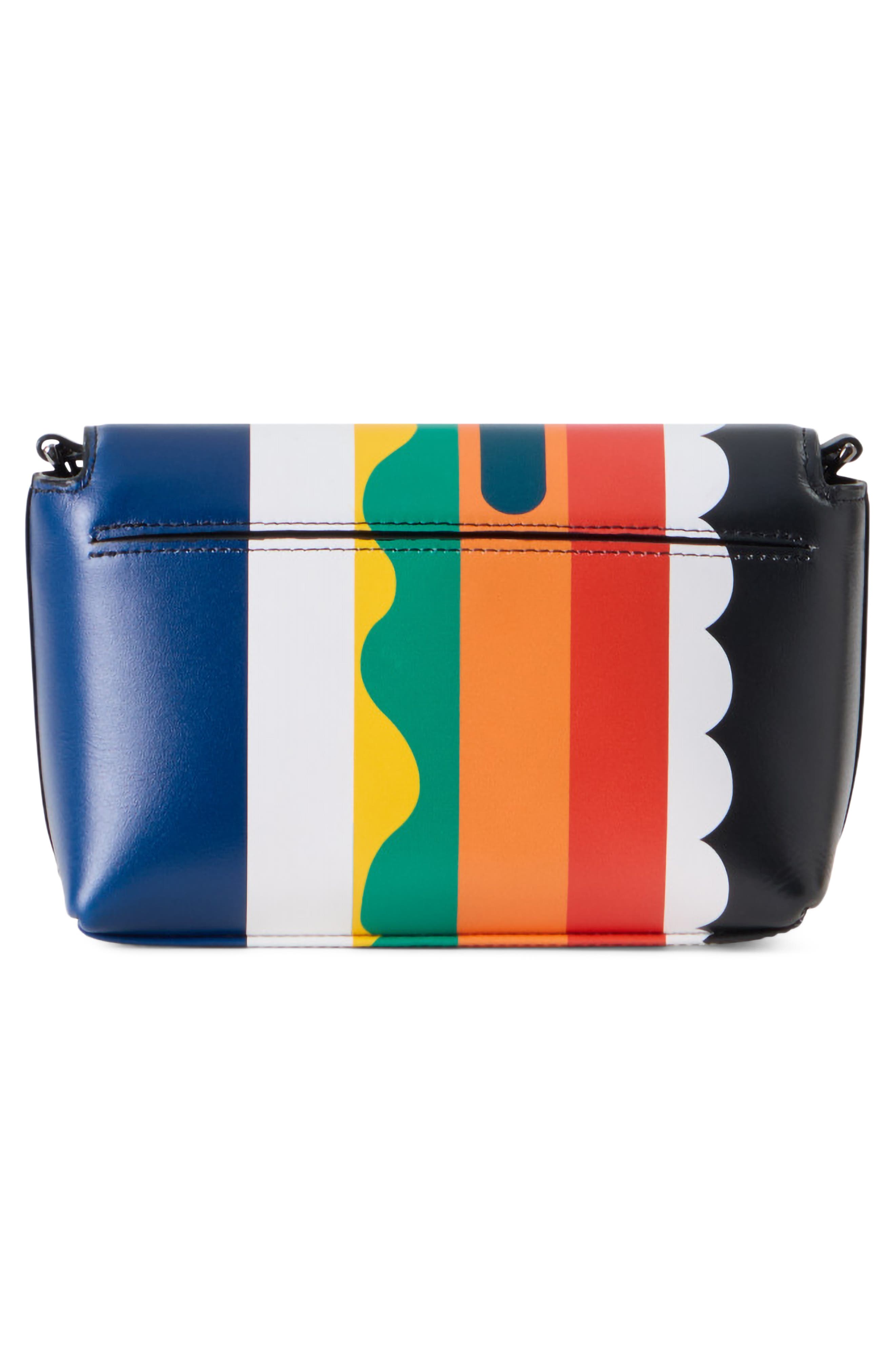 Akris Little Anouk Leather Crossbody Bag, Alternate, color, Orange Multicolor