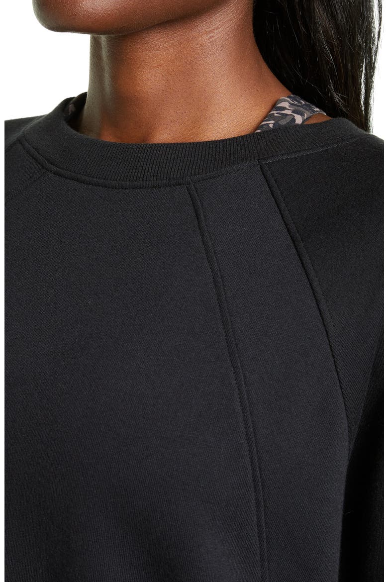 Drew Crewneck Sweatshirt, Alternate, color, BLACK