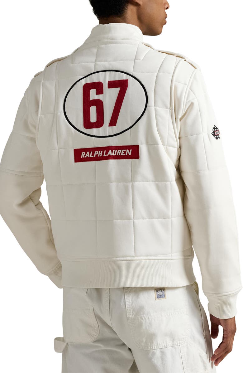 Polo Ralph Lauren Quilted Stretch Double-Knit Track Jacket, Alternate, color, 