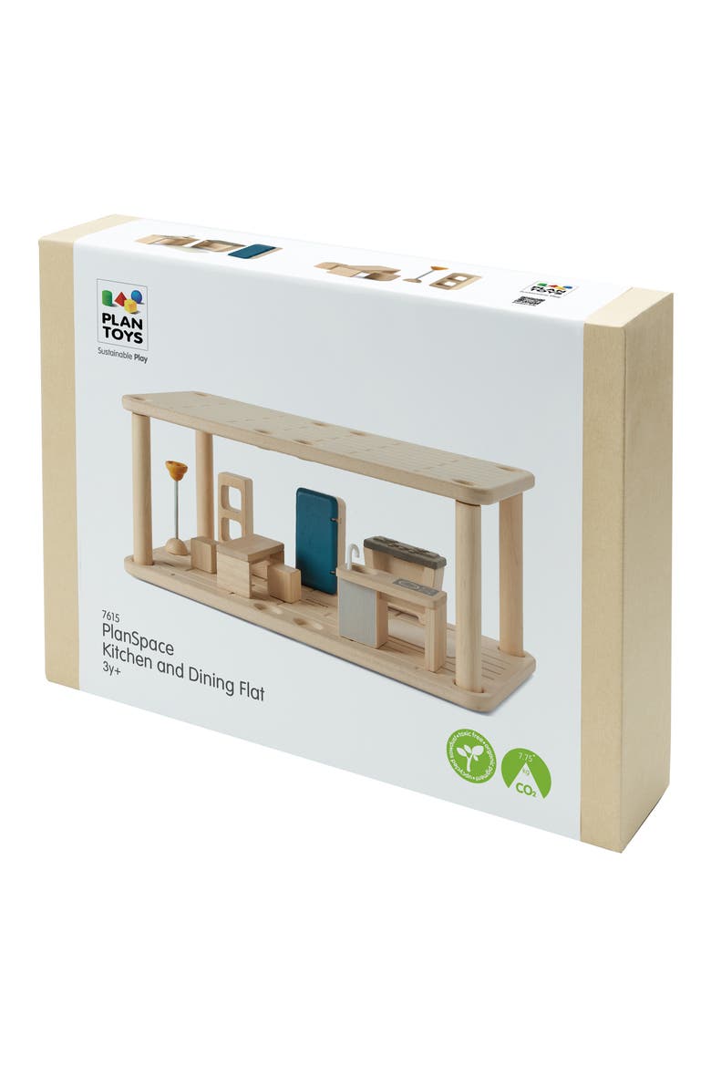 Dollhouse Kitchen & Dining Flat, Alternate, color, BROWN