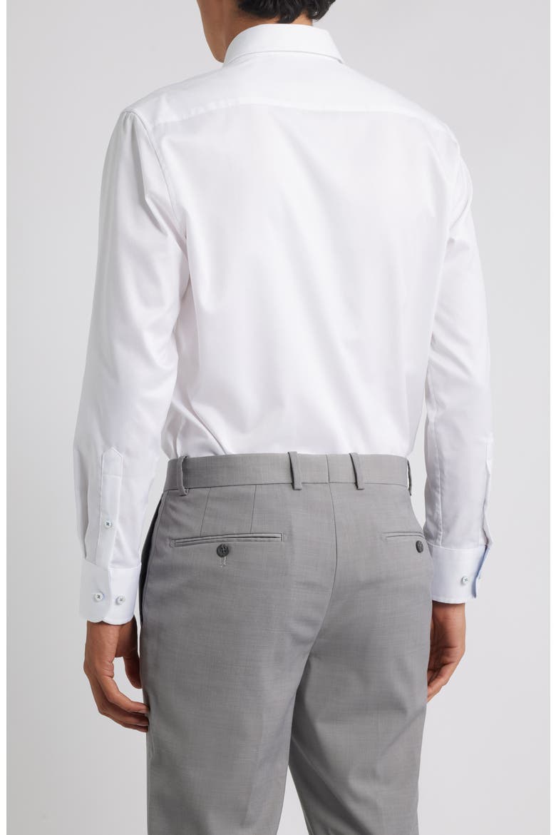 Luxury Slim Fit Non-Iron Dress Shirt, Alternate, color, WHITE