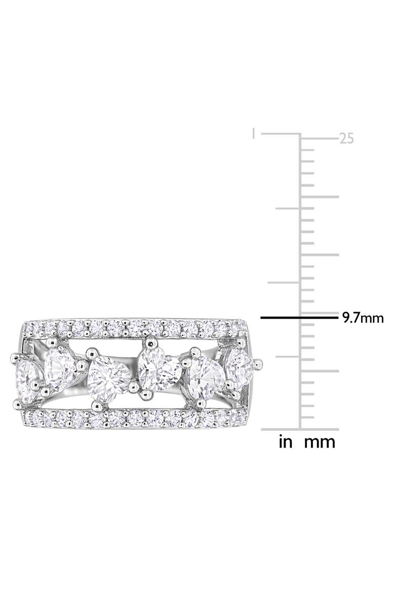 Lab Created White Sapphire Ring, Alternate, color, SILVER