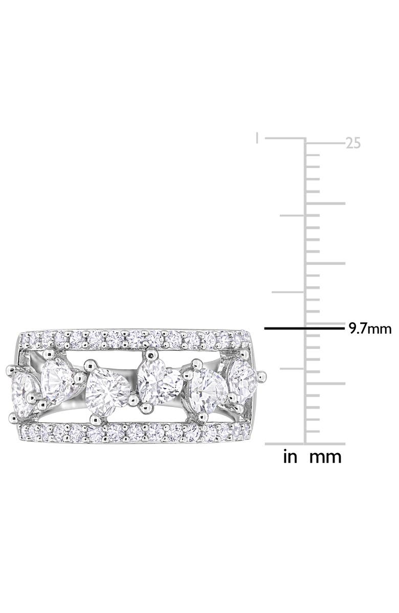 DELMAR Lab Created White Sapphire Ring, Alternate, color, Silver