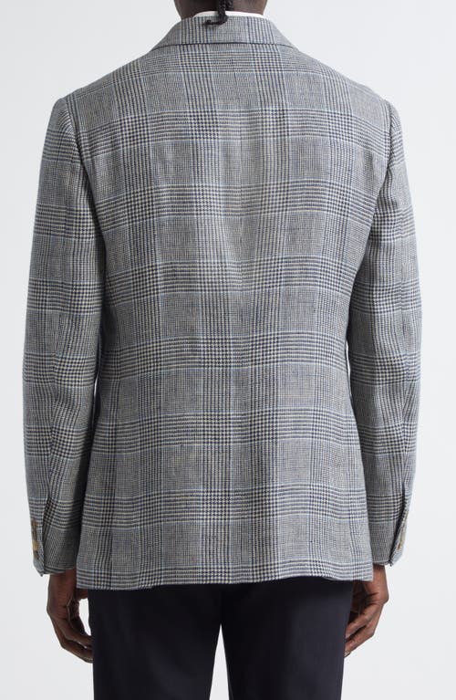 Ralph Lauren Purple Label Kent Hand Tailored Plaid Linen Blazer