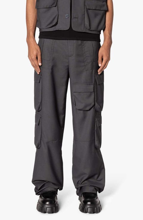 Bonded Cotton Gabardine Cargo Pants