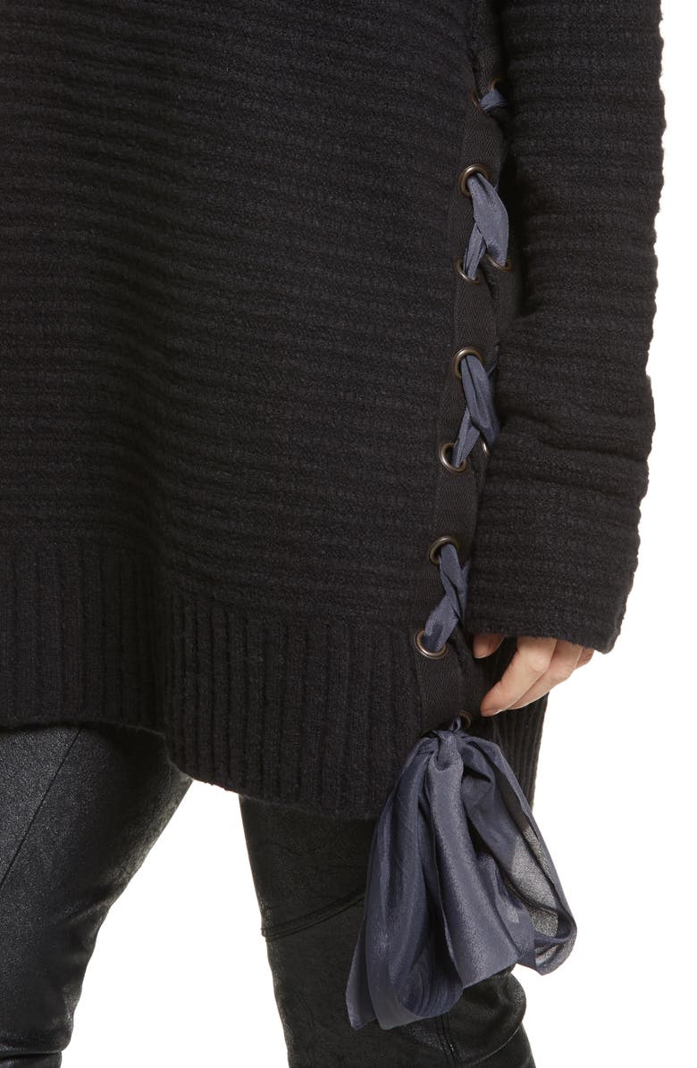 Free People Heart It Laces Sweater, Alternate, color,