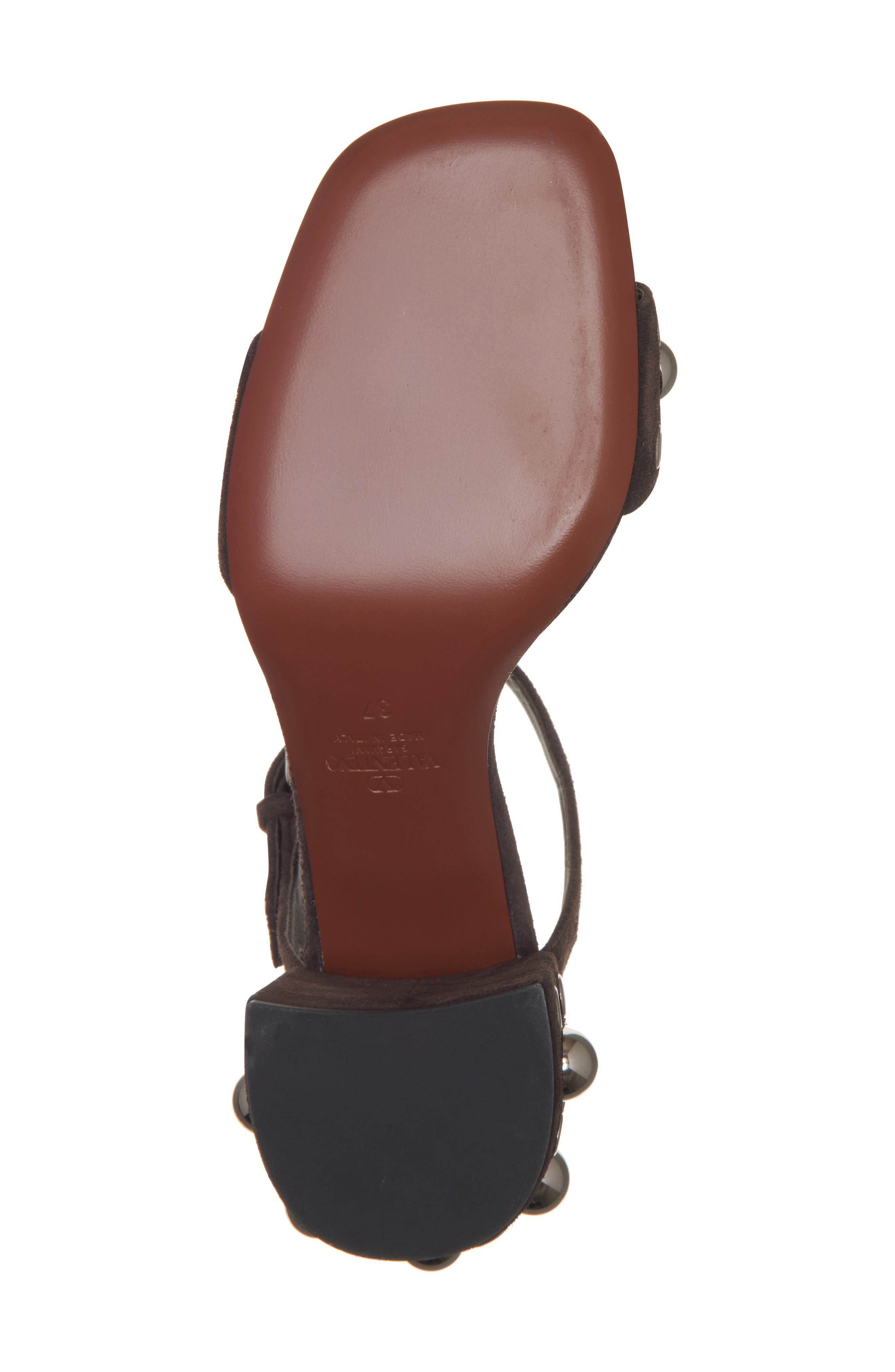 Valentino Garavani Nellcôte Studded Sandal, Alternate, color, Brown