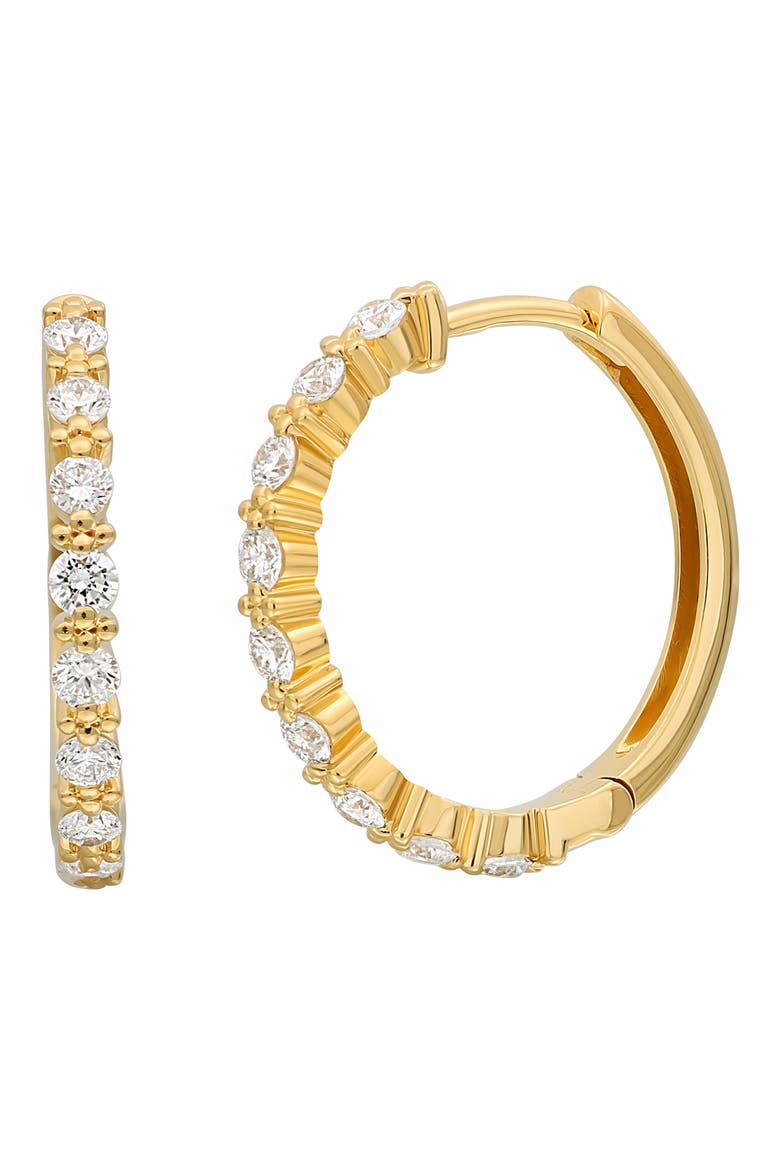 Mykonos Diamond Hoop Earrings (Nordstrom Exclusive), Main, color, 18K YELLOW GOLD