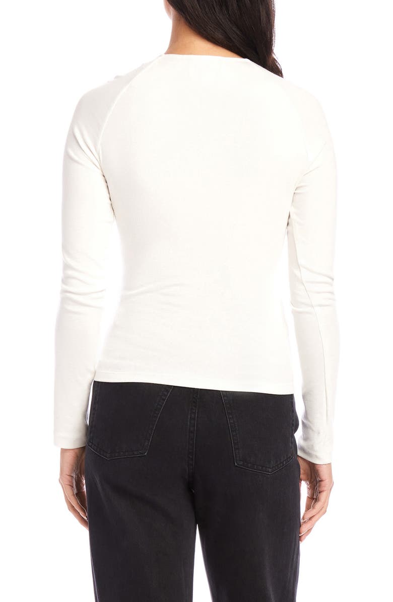 FIFTEEN TWENTY Zelda Crossover Rib Top, Alternate, color, Cream