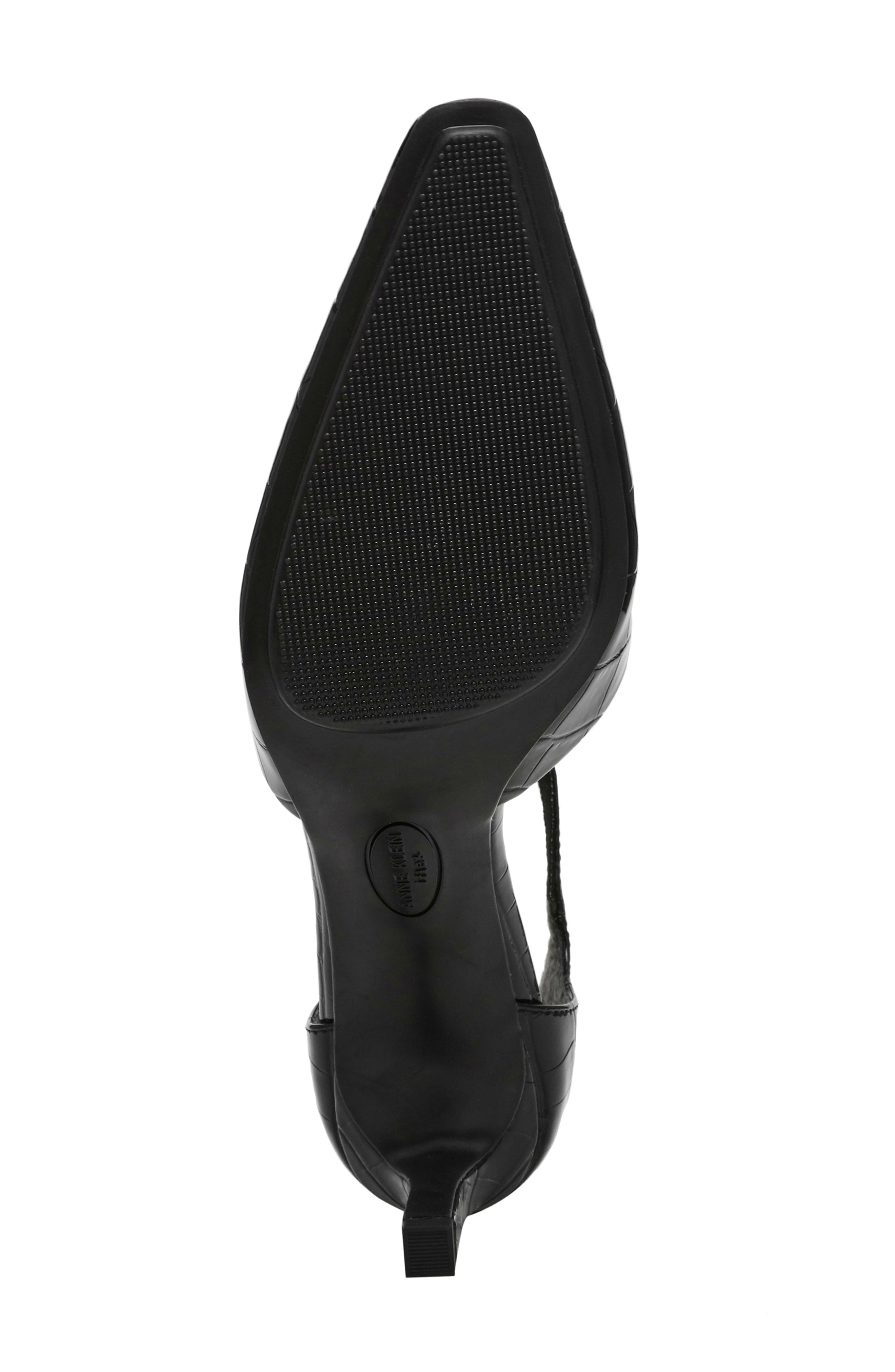 Anne Klein Rosalind Croc Embossed Ankle Strap Sandal, Alternate, color, 