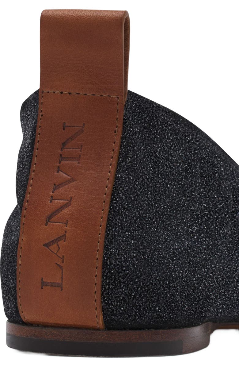 Lanvin THE GLITTERY SUEDE BALLERINA FLAT, Alternate, color,