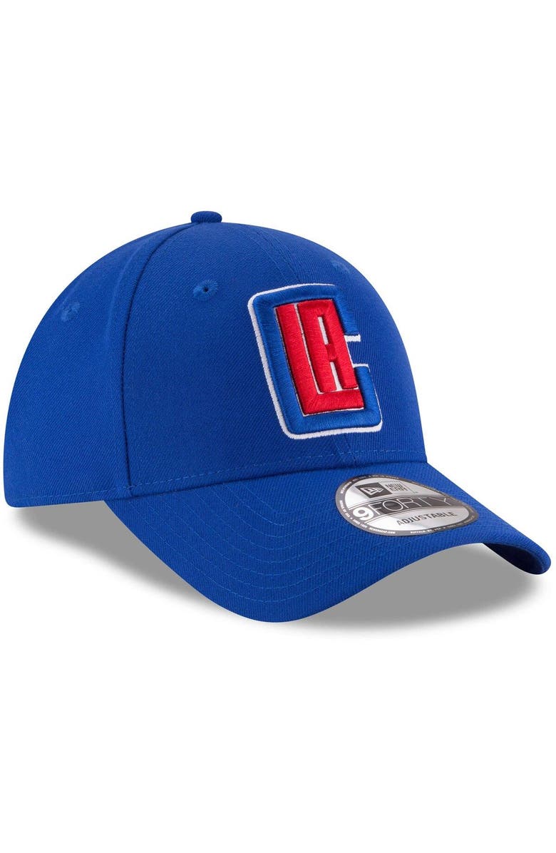 New Era Men's New Era Royal LA Clippers Official Team Color 9FORTY Adjustable Hat, Alternate, color,