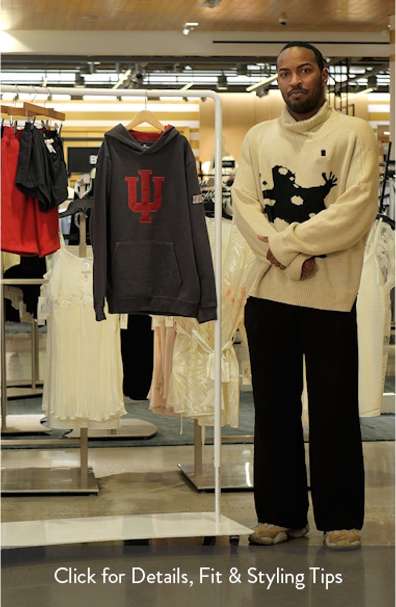 Youth Stadium Athletic Charcoal Indiana Hoosiers Big Logo Pullover Hoodie, sales video thumbnail