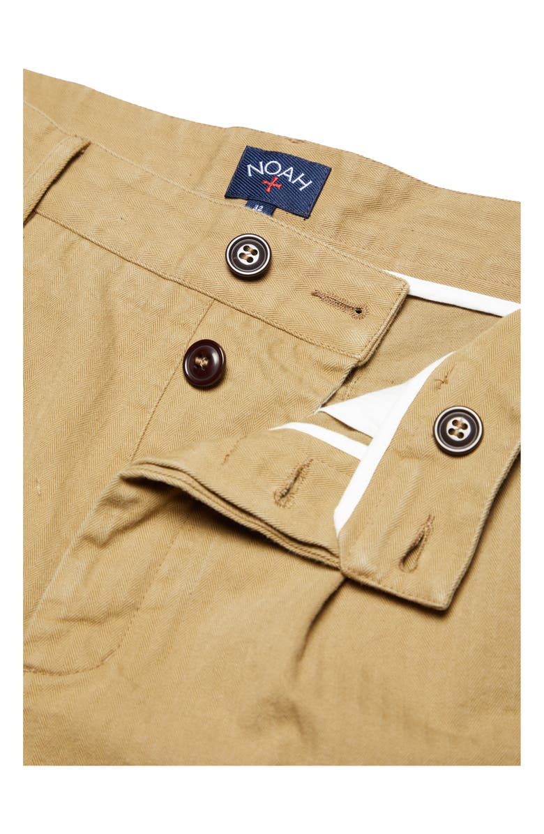 Noah Pleated Herringbone Shorts, Alternate, color,