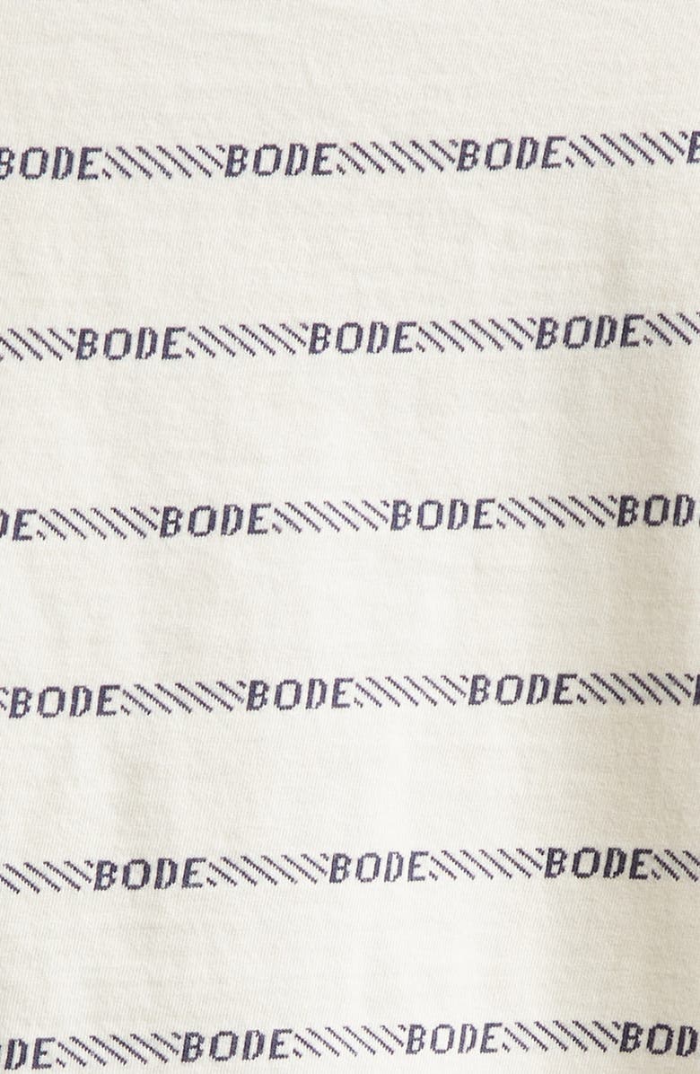 Bode Rec Jacquard Stripe Cotton Logo T-Shirt, Alternate, color,