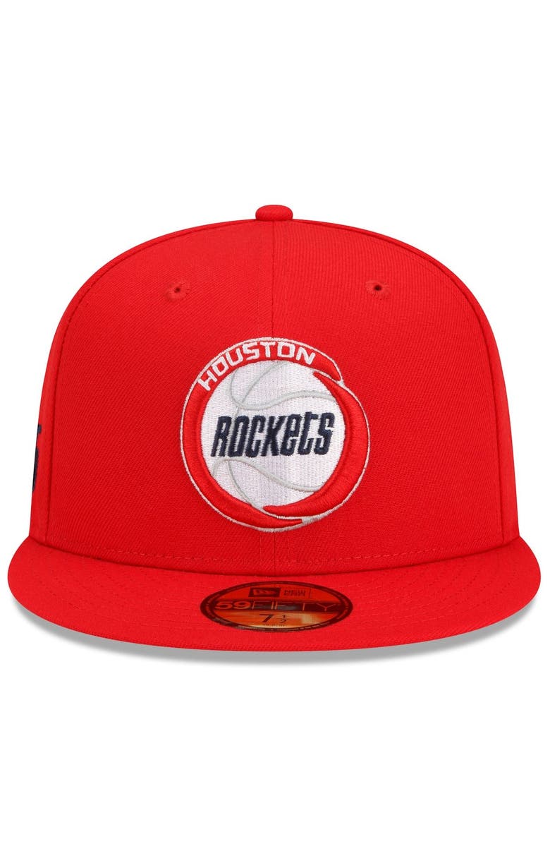 New Era Men's New Era Red Houston Rockets 2021/22 City Edition Alternate 59FIFTY Fitted Hat, Alternate, color,