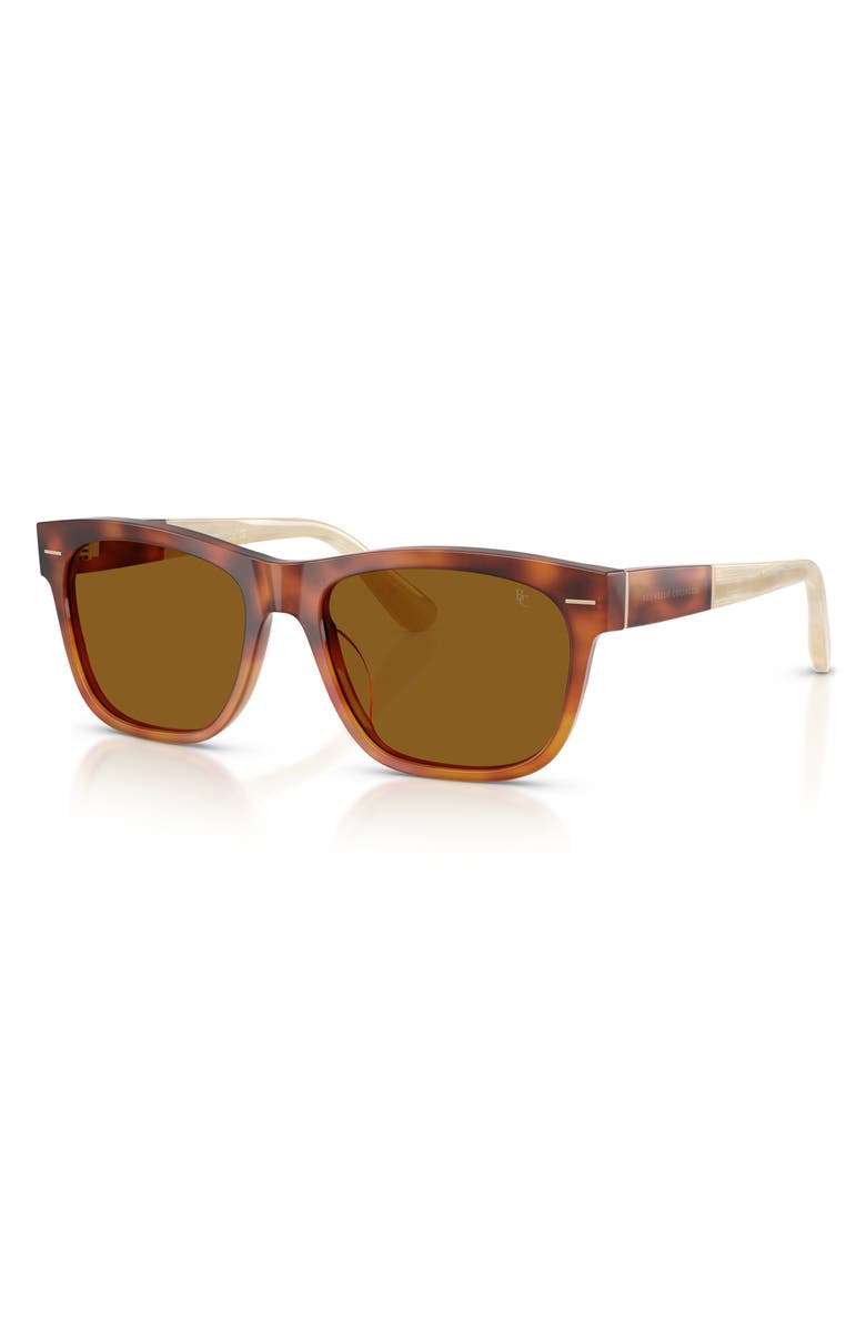 Brunello Cucinelli 55mm Pillow Sunglasses, Alternate, color, Havana / Terracotta