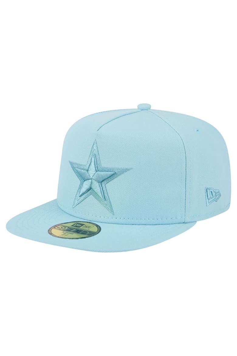 Men's New Era Light Blue Dallas Cowboys Color Pack A-Frame 59FIFTY Fitted Hat, Main, color, Light Blue