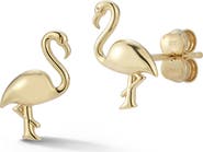 Ember Fine Jewelry 14K Gold Flamingo Stud Earrings