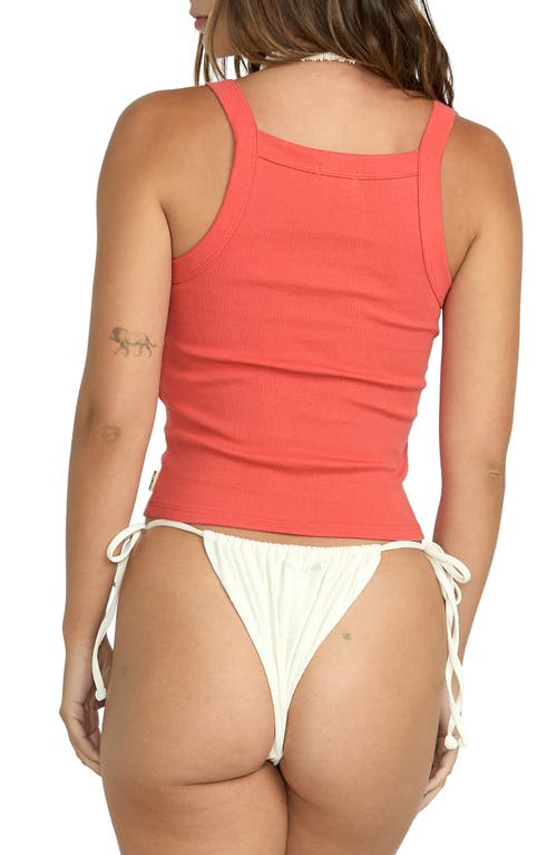 Billabong Day Trip Cotton Graphic Tank In Red