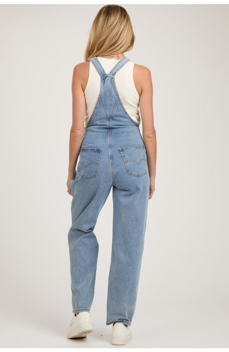 PinkBlush Denim Front Pocket Overall, Alternate, color, Denim