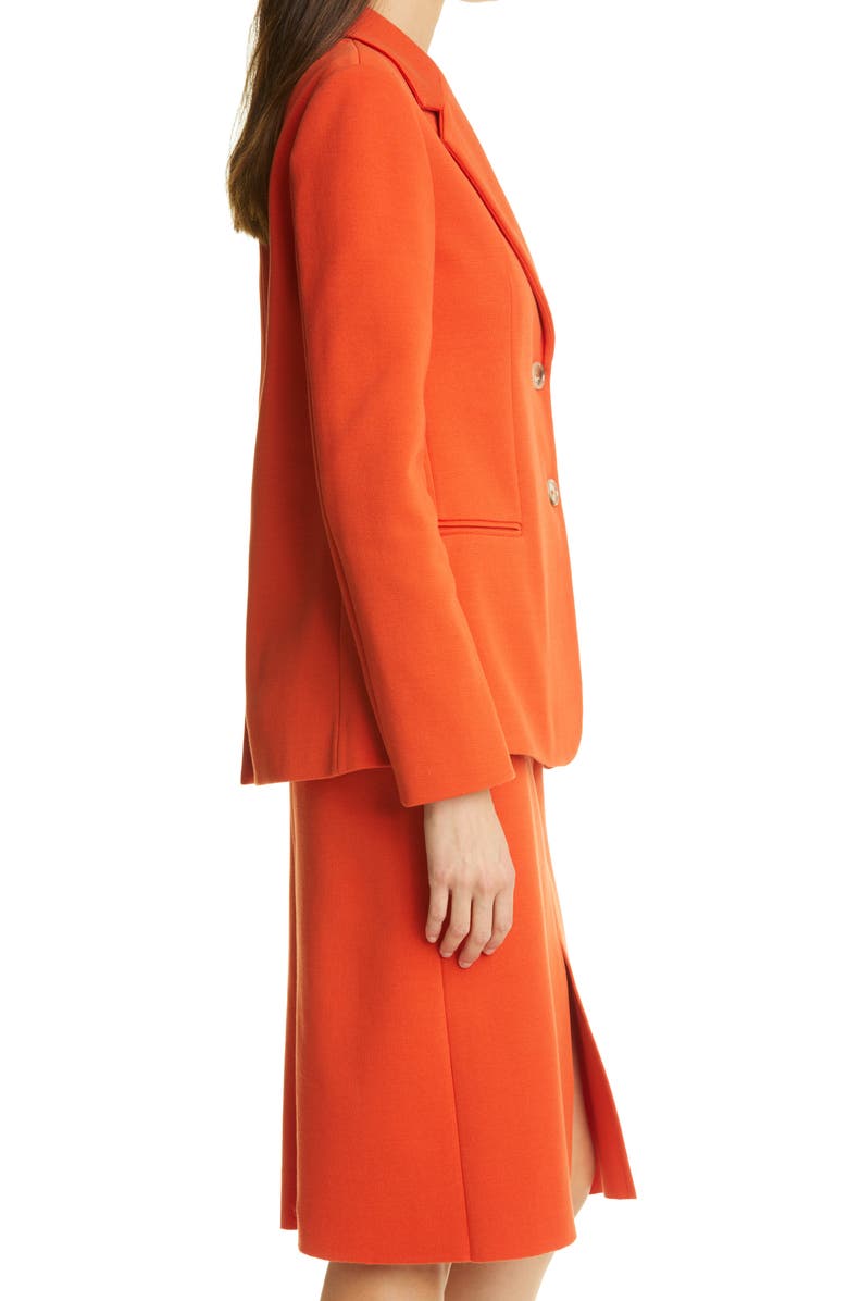 St. John Collection Notch Collar Milano Knit Jacket, Alternate, color, 