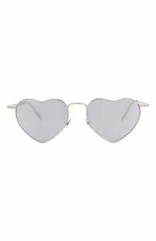 Saint Laurent 52mm Heart Metal Sunglasses