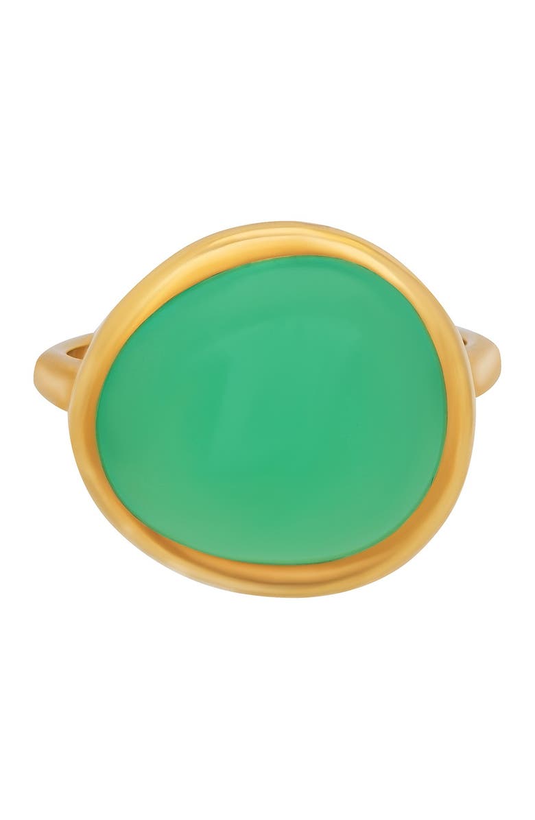 FRED OF PARIS Yellow Gold Chrysoprase Statement Stone Ring, Main, color, 