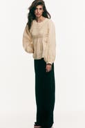 H&M Lace-inset Cotton Blouse
